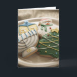 Jul- och Hanukkah kakor pläterar på, Helgkort<br><div class="desc">AssetID: 200486001-001/{Thomas Northcut}/jul- och Hanukkah kakor pläterar på, </div>