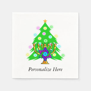 Jul och Hanukkah Pappersservett