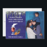 Jul- och Hanukkah Photo Template Warm Önskemål Julkort<br><div class="desc">Den här designen kan vara personlig i det område som tillhandahålls genom att ändra fotot och/eller text. Du kan också anpassa den genom att klicka på Anpassa den här mallen och sedan välja klicka för att anpassa ytterligare alternativ och ta bort eller ändra färg i bakgrunden, lägga till text, ändra...</div>