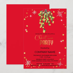 Jul- och Mistletoe-Dekorationerna Corporate Inbjudningar