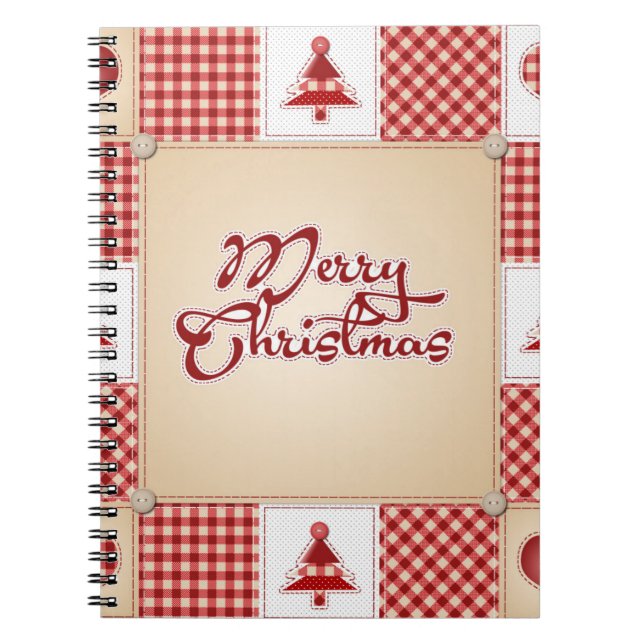 Jul och nyår design anteckningsbok (Framsidan)