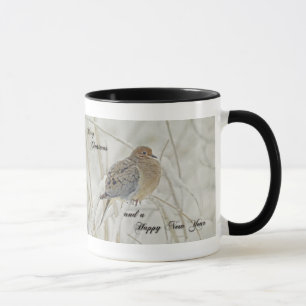 Jul och nyår Hälsning - Mourning Dove Mugg