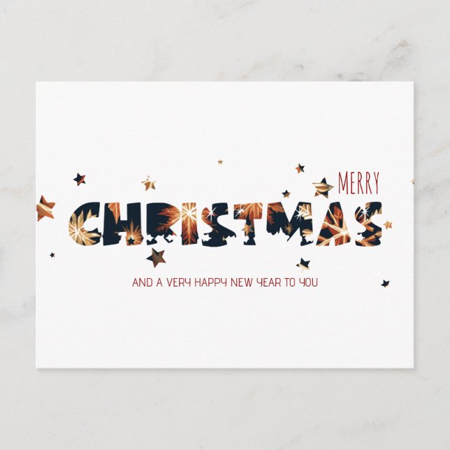 Jul- och nyårsdag i Guld Helg Vykort (Framsida)