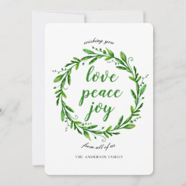 Jul- och nyårsjukan. Kärlek, fred, Joy Julkort