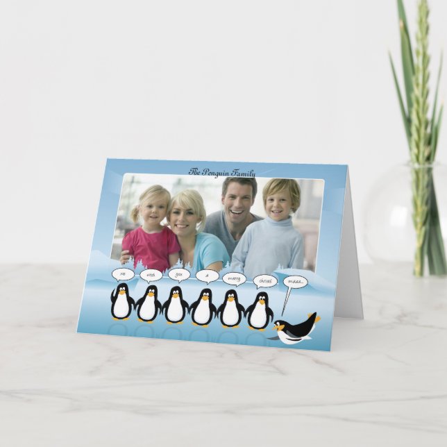 Jul- och nyårskort med Penguins Helgkort (Framsida)