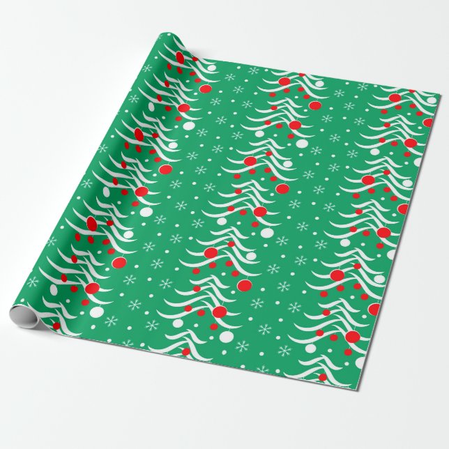 Jul- och nyårsmönster presentpapper (Utrullad)