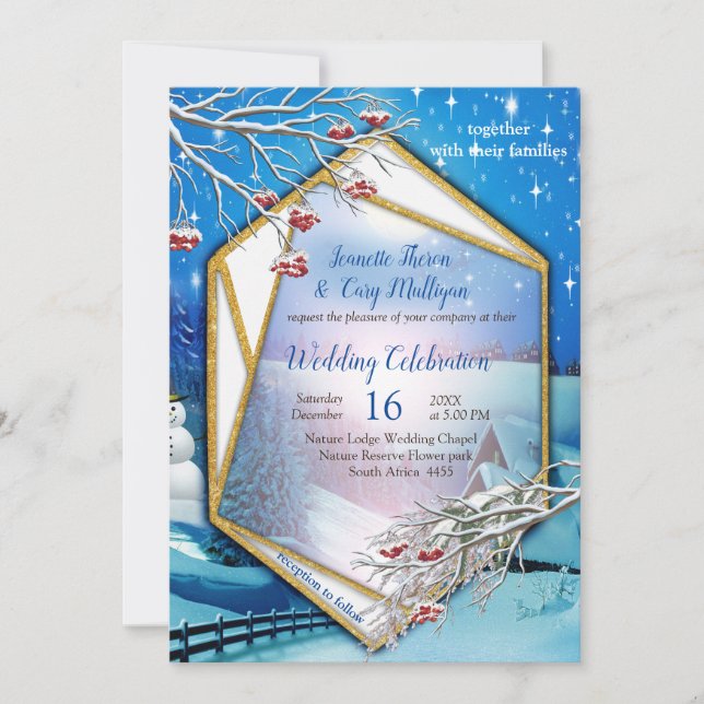 Jul och nytt år 2024 inbjudningar (Framsida)