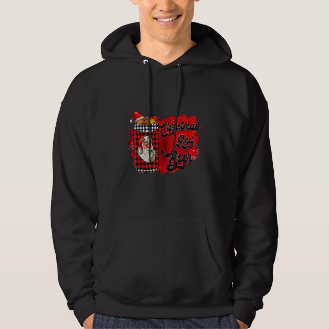 Jul och öl Tomtehatt Hoodie (Framsida)