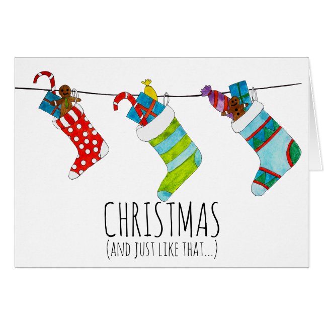 Jul och precis så. hälsningskort (Framsidan Horizontal)