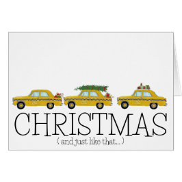 Jul och precis som New York Taxi Cabs. Hälsningskort