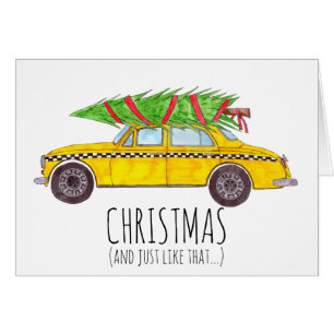 Jul och precis som NY Cab Hälsningskort