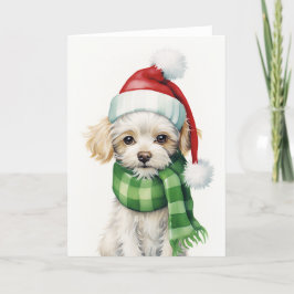 Jul och tomtehund, Höckshund, Lhasa Helgkort