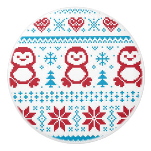 Jul och vinter stuckit mönster knopp