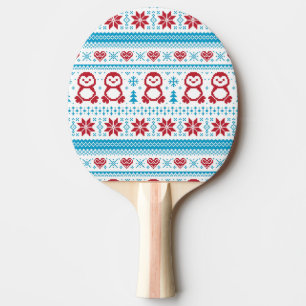 Jul och vinter stuckit mönster pingisracket