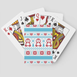 Jul och vinter stuckit mönster spel kort