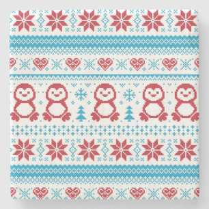 Jul och vinter stuckit mönster stenunderlägg