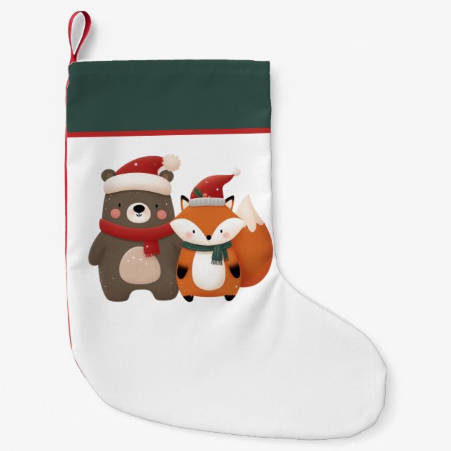 Jul- och vinterkur och kugghjul liten julstrumpa (Framsidan)