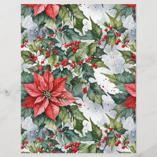 Jul och Winter Holly med Poinsettias
