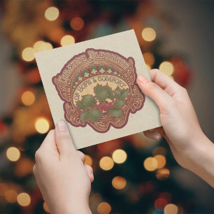 Jul- och Yule Blessings-Helgdag-kort Julkort