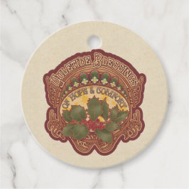 Jul- och Yule Blessings Vintage Stil Märkre Gåvor Etiketter