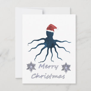 Jul Octopus Julkort