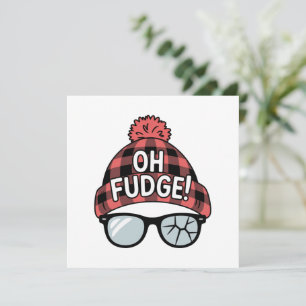 Jul Oh Fudge Xmas Semester Rolig Högtid Julkort