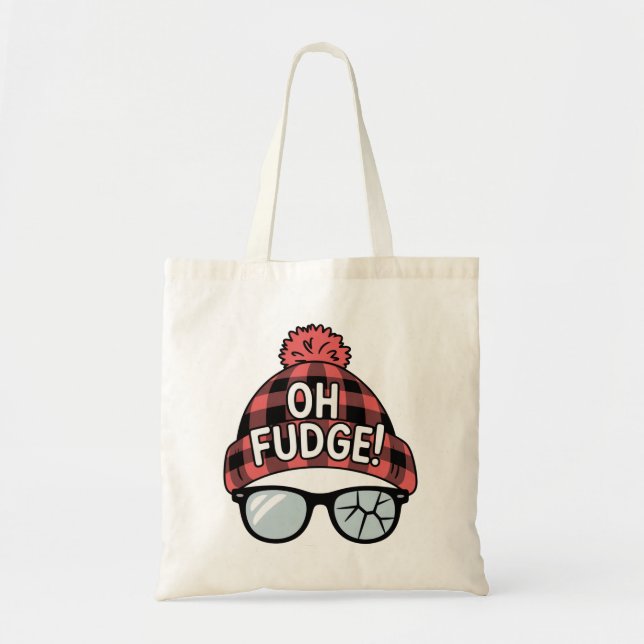 Jul Oh Fudge Xmas Semester Rolig Högtid  Tygkasse (Framsidan)