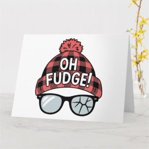 Jul Oh Fudge Xmas Semester Roligt Högtid Kort