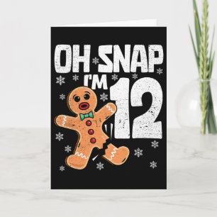 Jul Oh Snap 12 år gammal pepparkaksgubbe 12t Kort