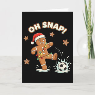 Jul Oh Snap Pepparkakor Fotboll Rolig Jul Julfiran Kort