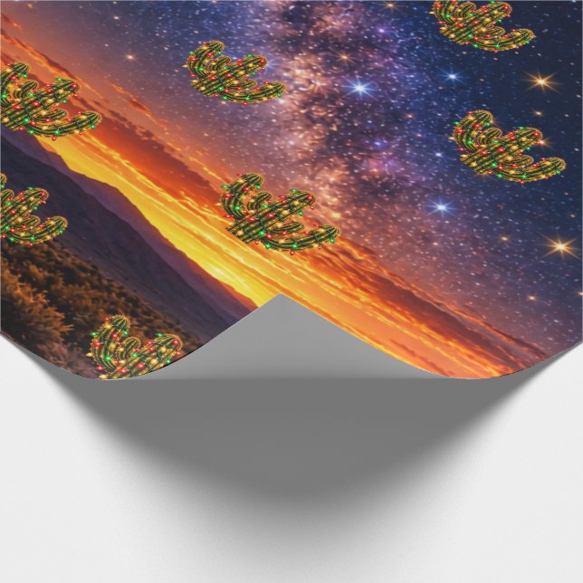 Jul Öken Natt Himmel Presentpapper (Hörn)