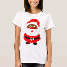 Jul om Cute African-American Black Jultomten T Shirt