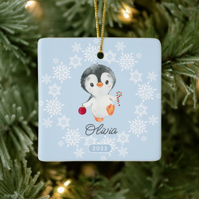 Jul om den berömvärda Penguin Girls Julgransprydnad Keramik (Träd)