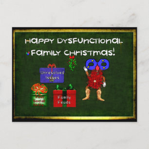 Jul om dysfunktionell familj helg vykort