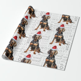 Jul om Helgdag Black Tan Coonhound Presentpapper
