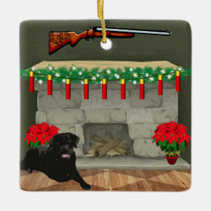Jul om jakt på Hund Snäcka Ljus Julgransprydnad Keramik