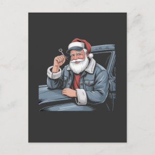 Jul om jultomten Lastbil Rigging Funny Lastbil-cha Helg Vykort