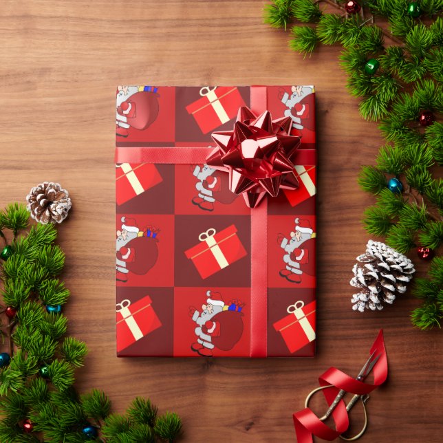 Jul om jultomten och gift-boxen presentpapper (Julgåva)