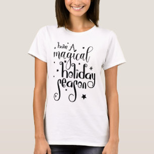 Jul om Magic Julhelg Typography T Shirt