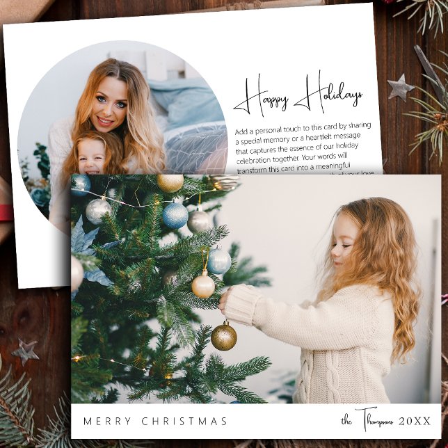 Jul om minimalistisk Modern Snyggt-skript Julkort (Skapare uppladdad)