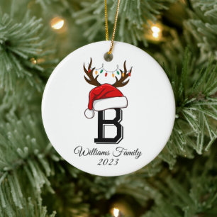 Jul om Monogramme Family Jultomten Julgransprydnad Keramik