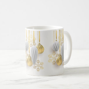 Jul om prydnadsföremål i guld kaffemugg