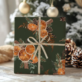 Jul om Rustic Woodland Presentpapper