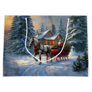 Jul One-Häst Sleigh Santa