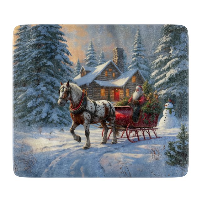 Jul One-Häst Sleigh Santa (Framsidan)