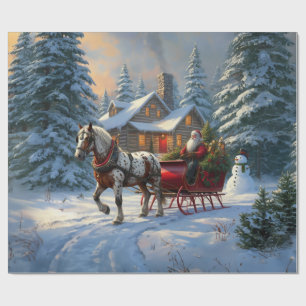 Jul One-Häst Sleigh Santa Presentpapper