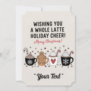 Jul önskar er en stor latte kaffeglädje inbjudningar