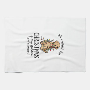 Jul önskelista design för Golden Retriever Kökshandduk