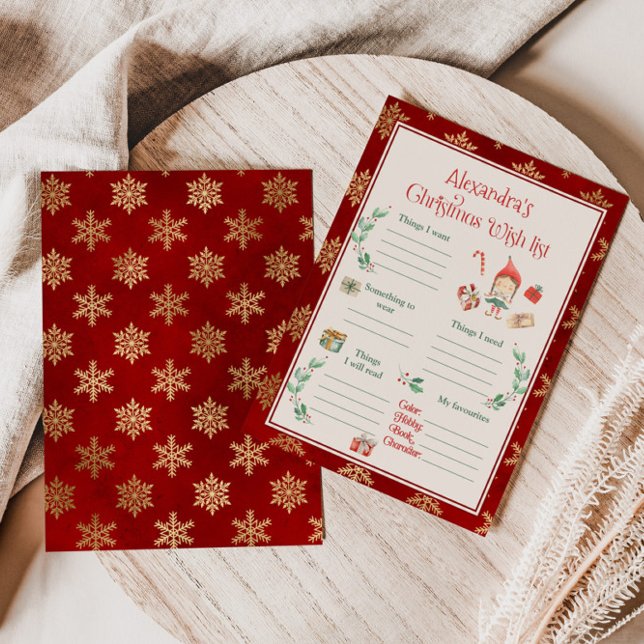 Jul önskelista mall (Skapare uppladdad)