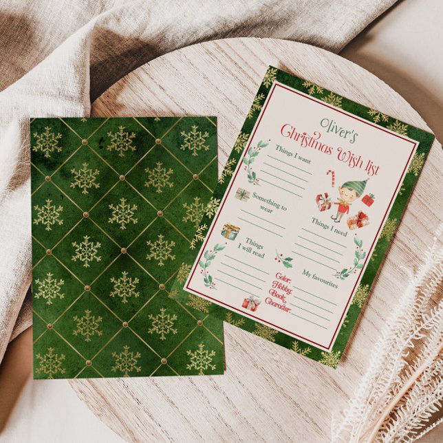 Jul önskelista mall (Skapare uppladdad)